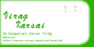 virag karsai business card